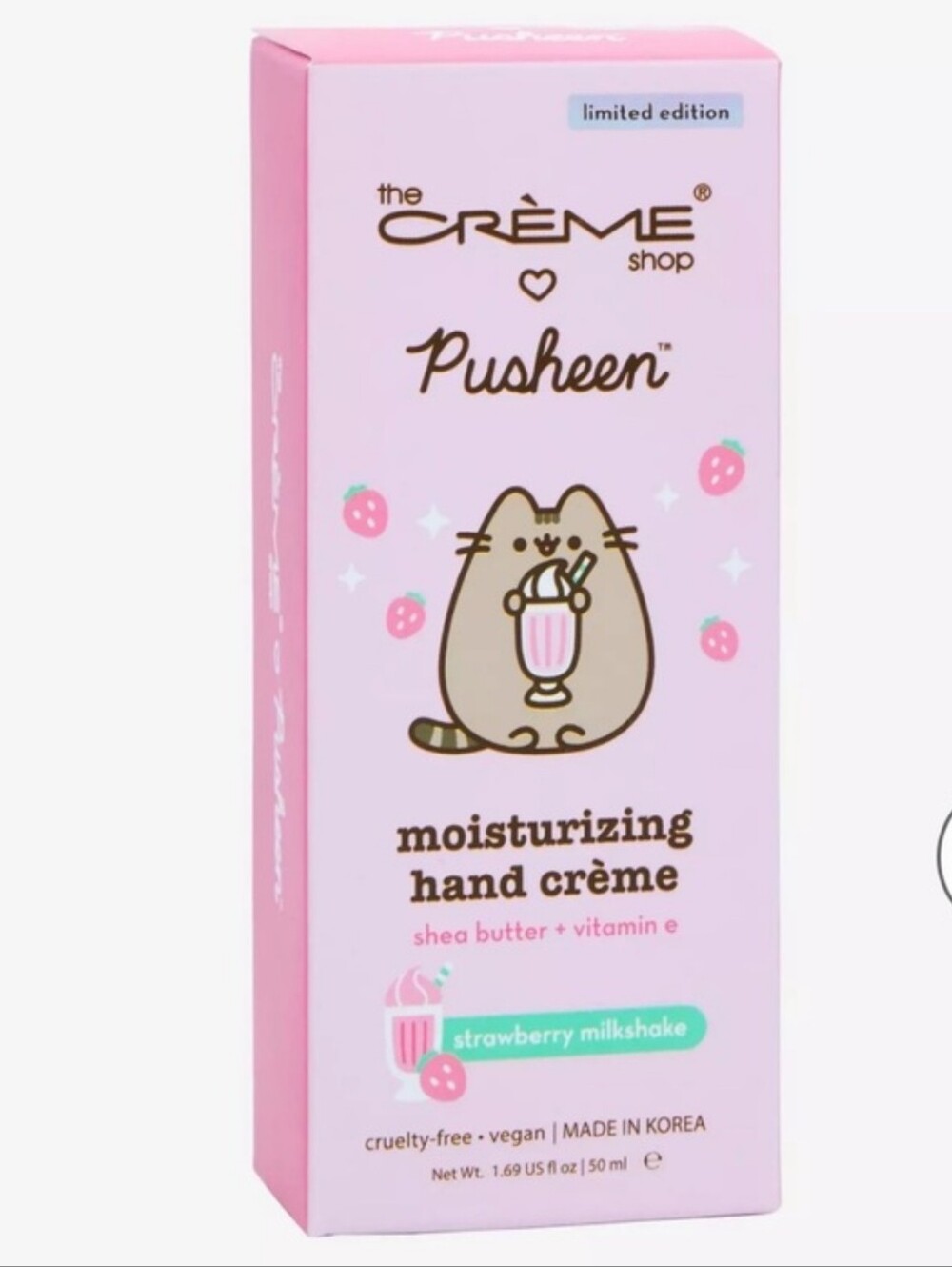 The Crème Shop Pusheen Strawberry Milkshake Moisturizing Hand Crème - Pink